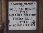 LITTLE William Henry 1929-1988 & Freda M.J. 1927-1994