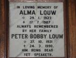 LOUW Peter Bobby 1921-1990 & Alma 1923-1987