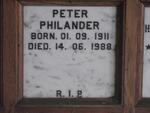 PHILANDER Peter 1911-1988