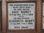 MORET Arie 1913-1988 & Elisabeth 1918-2009