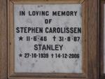 CAROLISSEN Stanley 1939-2006 :: CAROLISSEN Stephen 1946-1987