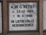 RETIEF A.W.G. 1905-1988