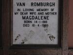 ROMBURGH Magdalene, van 1918-1989