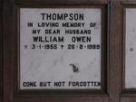 THOMPSON William Owen 1955-1989