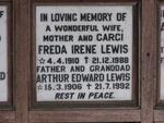 LEWIS Arthur Edward 1906-1992 & Freda Irene 1910-1988
