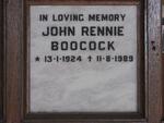 BOOCOCK John Rennie 1924-1989