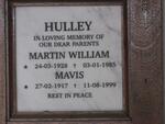 HULLEY Martin William 1928-1985 & Mavis 1917-1999