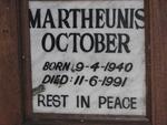 OCTOBER Martheunis 1940-1991