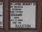 RALSTON Grahame -1989