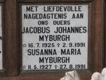 MYBURGH Jacobus Johannes 1925-1991 & Susanna Maria 1927-1991