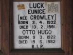 LUCK Otto Hugo 1922-1992 & Eunice CROWLEY 1932-1991