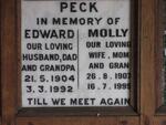 PECK Edward 1904-1992 & Molly 1907-1999