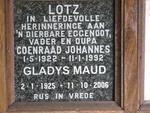 LOTZ Coenraad Johannes 1922-1992 & Gladys Maude 1925-2006