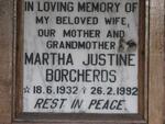 BORCHERDS Martha Justine 1932-1992