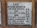 LEE Dad 1901-1978 & Mom 1906-1993
