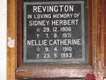 REVINGTON Sidney Herbert 1906-1971 & Nellie Catherine 1910-1993