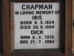 CHAPMAN Dick 1918-2004 & Iris 1924-1994