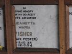 FISHER Jeanetta Maria nee FESTER 1943-1994
