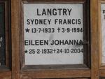 LANGTRY Sydney Francis 1933-1994 & Eileen Johanna 1932-2004