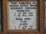 PAINCZYK Herbert Gregor 1910-1994 & Alida 1910-1995