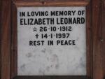 LEONARD Elizabeth 1912-1997
