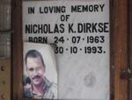 DIRKSE Nicholas K. 1963-1993