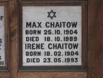 CHAITOW Max 1904-1989 & Irene 1904-1993