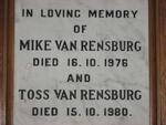 RENSBURG Mike, van -1976 & Toss -1980