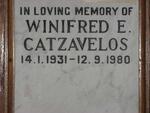 CATZAVELOS Winifred E. 1931-1980