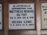 TOIT Mattheus, Du 1910-1981 & Helena 1923-1989