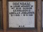 ODENDAAL Gerhardus Adriaan 1919-1981