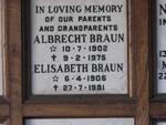 BRAUN Albrecht 1902-1975 & Elisabeth 1906-1981