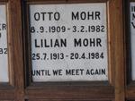 MOHR Otto 1909-1982 & Lilian 1913-1984