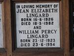 LINGARD William Percy 1923-1994 & Jean Elizabeth 1926-1982