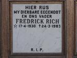 RICH Fredrick 1930-1983