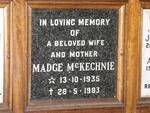 McKECHNIE Madge 1935-1983