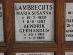 LAMBRECHTS Hendrik Gerhardus 1912-1989 & Maria Susanna 1922-1983