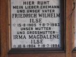 ILSE Friedrich Wilhelm 1905-1983 & Irma Magdalene 1904-1994