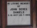 DANIELS John Derek 1937-1983