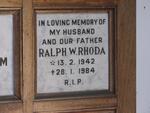 RHODA Ralph W. 1942-1984