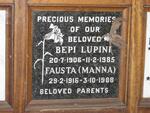 LUPINI Bepi 1906-1985 & Fausta 1916-1988