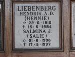 LIEBENBERG Hendrik A.D. 1910-1984 & Salmina J. 1908-1997