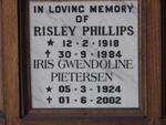 PHILLIPS Risley 1918-1984 :: PIETERSEN Iris Gwendoline 1924-2002