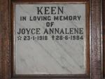 KEEN Joyce Annalene 1918-1984