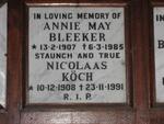 BLEEKER Annie May 1907-1985 :: KOCH Nicolaas 1908-1991