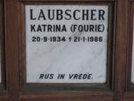 LAUBSCHER Katrina nee FOURIE 1934-1986