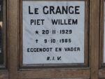 GRANGE Piet Willem, le 1929-1985