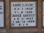 HYDE Anne E. 1908-1985 :: AUGUST Joyce 1937-1989