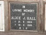 HALL Alice J. 1904-1986