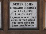DEUDNEY Derek John Leonard 1931-1987